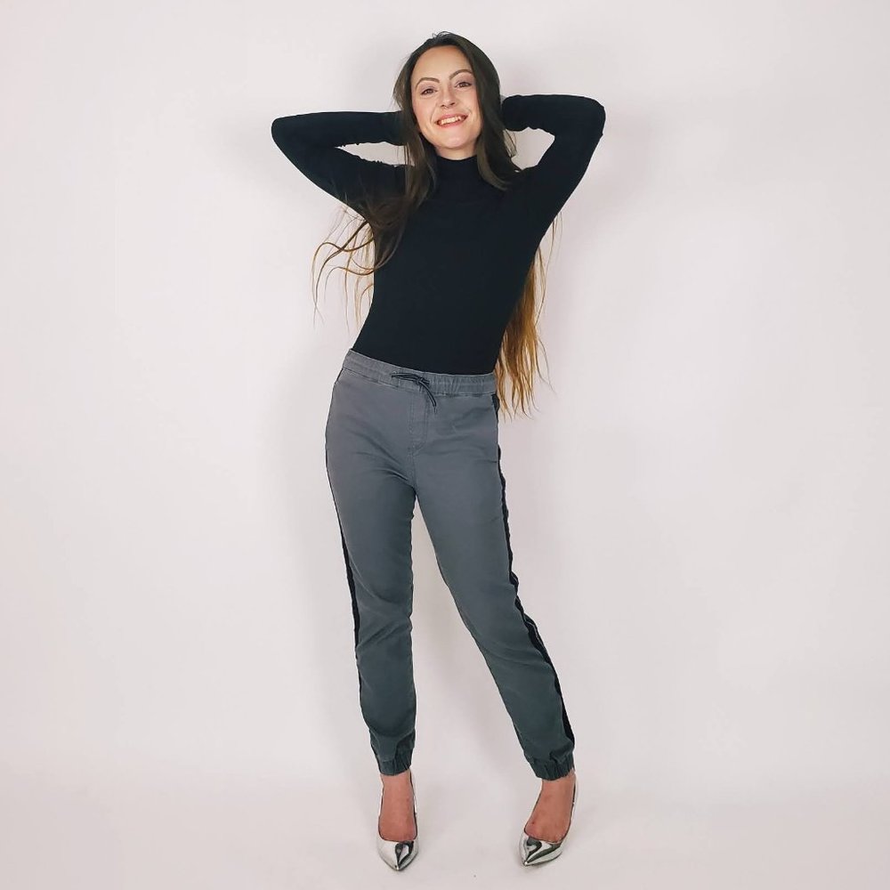 East Point Boy's Teens Gray Black Jogger Pants XL